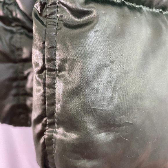S13 Kylie Metallic Green Down Hooded Puffer Jacket - Picture 9 of 16